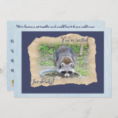 アライグマ - お酒に誘われて 招待状 (正面/裏面)