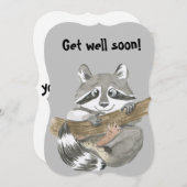 アライグマ,すぐに元気になるフラットサンキューカード サンキューカード (正面/裏面)