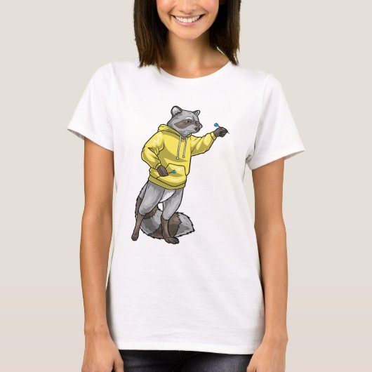 アライグマ ダーツ Tシャツ (正面)