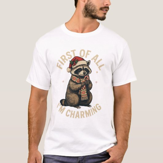アライグマ デザイン Tシャツ (正面)
