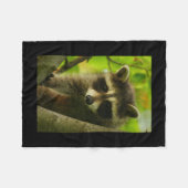 アライグマ フリースブランケット (正面(横))