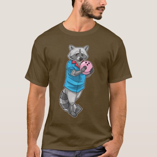 アライグマ ボウリング ボウリングボール Tシャツ (正面)