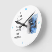 アライグマ ラウンド壁時計 (傾斜)