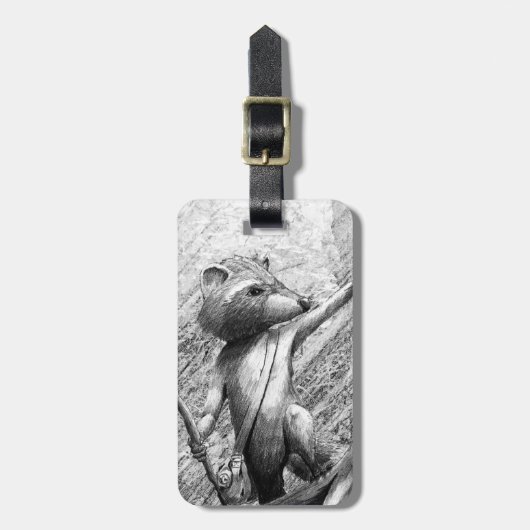 アライグマ ラゲッジタグ (正面縦)