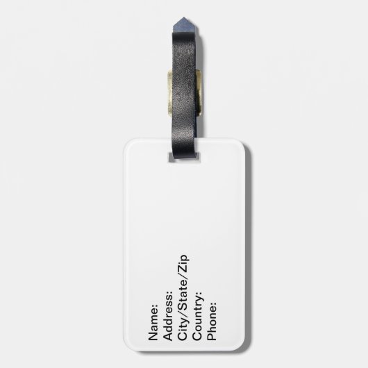 アライグマ ラゲッジタグ (裏面縦)