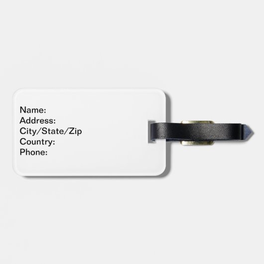 アライグマ ラゲッジタグ (裏面横)