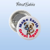 アライグマ、再び素晴らしかわいい環境 缶バッジ