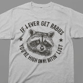 アライグマ 狂犬病 噛む リスト Tシャツ