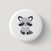 アライグマ 缶バッジ (正面)