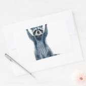 アライグマ – 自然アライグマ – かわいいアライグマ 長方形シール (封筒)