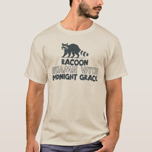 アライグマ 自然 養育 論争 デザイン Tシャツ (正面)