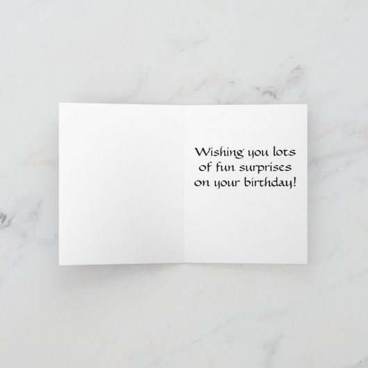 アライグマ/誕生日ユーモア/今すぐマスクを取り除くことができる カード (内部)