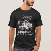 アライグマTシャツ 面白い 未診断だけど多分アライグマ Tシャツ (正面)