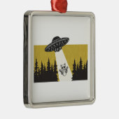 アライグマUFO メタルオーナメント (右)