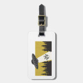 アライグマUFO ラゲッジタグ (正面縦)