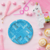 アライブシアンギャラリーラブワードアート ペーパープレート (パーティー)