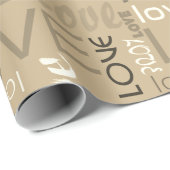 アライブセピアギャラリーラブワードアート ラッピングペーパー (ロールコーナー)