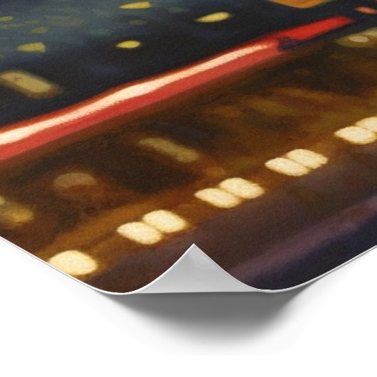 アラインはサッとマイアミの夜のポスターに巻き込む ポスター (角)