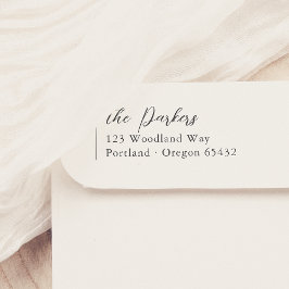 アライン離れされたスクリプト名と差出人住所 ラバースタンプ