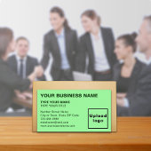 アライン離れ文字ライトグリーンの名刺 名刺