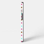 アライ数々のアカラー図形パターン iPhoneケース (左側面)