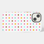 アライ数々のアカラー図形パターン iPhoneケース (裏面横)