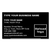 アライ離れンドされたブラック磁気名刺 マグネット名刺 (正面)