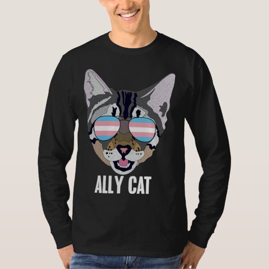 アライ・キャット 面白い猫 トランスプライド Tシャツ (正面)