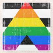アライ プライド ガラスコースター (正面)