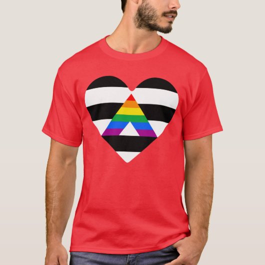 アライ プライド ハート Tシャツ (正面)
