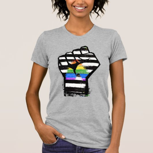 アライ・プライド・フィスト Tシャツ (正面)