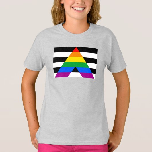 アライ プライド フラッグ Tシャツ (正面)