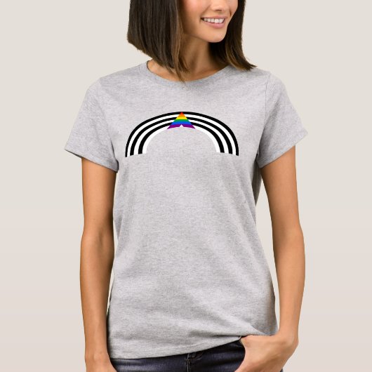 アライ プライド レインボー Tシャツ (正面)