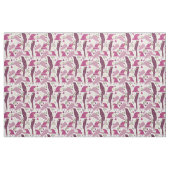 アラオウムのピンクの熱帯性葉のパターン ファブリック (ヤード)