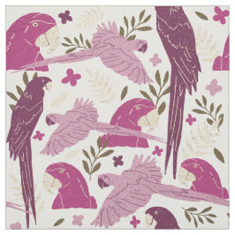 アラオウムのピンクの熱帯性葉のパターン ファブリック