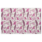 アラオウムのピンクの熱帯性葉のパターン ファブリック (ファットクウォーター)