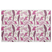 アラオウムのピンクの熱帯性葉のパターン ファブリック (ヤード)