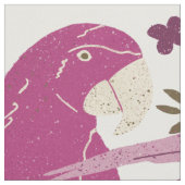 アラオウムのピンクの熱帯性葉のパターン ファブリック (クローズアップ)