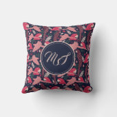 アラオウムスケッチトロピカルパターンモノグラム クッション (裏面)