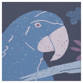 アラオウム青ピンク熱帯パターン ファブリック (クローズアップ)