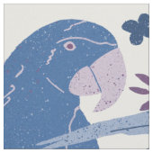 アラオウム青ピンク熱帯パターン ファブリック (クローズアップ)