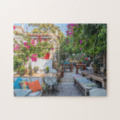 アラカティ,イズミール,トルコのレストランの庭園 ジグソーパズル (横)