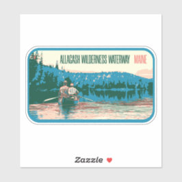 アラガッシュウィルダネスウォーターウェイメインUSAステッカー シール