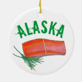 アラクサンサーモンシーフードレストランフィッシュモンジャーシェフ セラミックオーナメント (裏面)