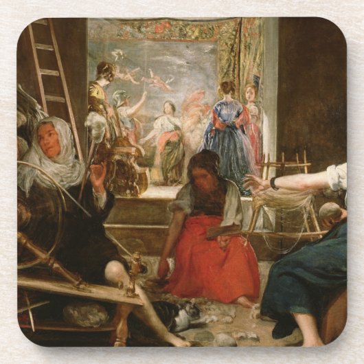 アラクネーの寓話、か紡績工、c.1657 (油 コースター (正面)