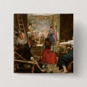 アラクネーの寓話、か紡績工、c.1657 (油 缶バッジ (正面)