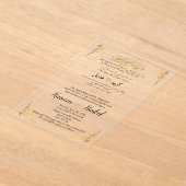 アラクラシックビア英語ムリモダンズム アクリル招待状 (レイダウン)