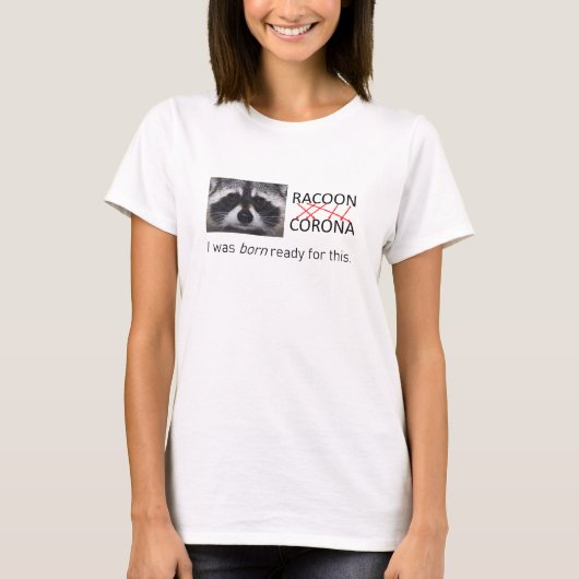 アラクーン・アナグラム得コロナ、それはcovid 19でマスクをする tシャツ (正面)