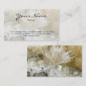 アラゴナイトと石英 名刺 (正面/裏面)