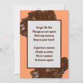 アラゴナイトクリスタル メモリー ポエム フォト メモリアル カード (裏面)